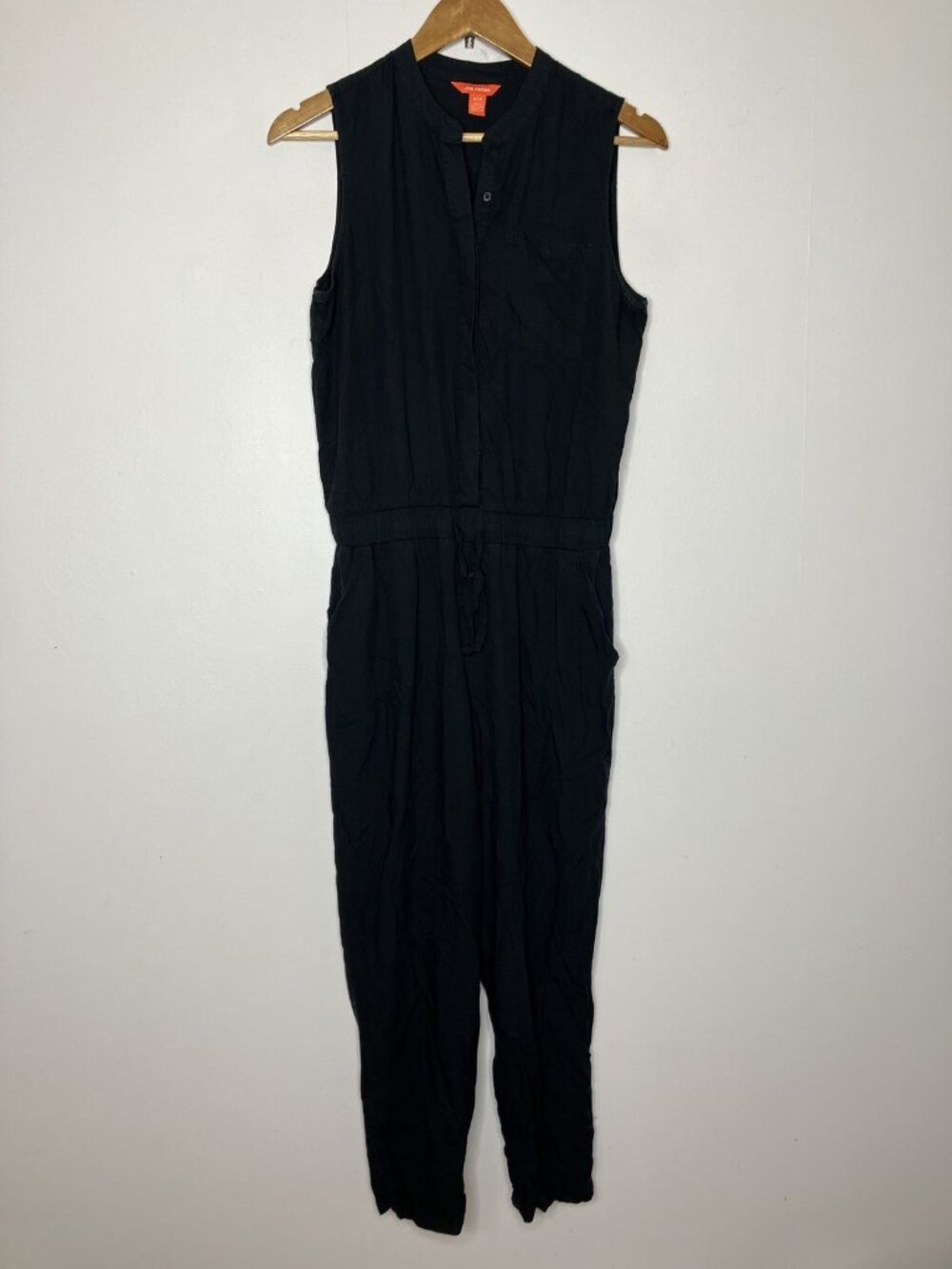 Joe Fresh Women's Black Sleeveless Drawstring Jumpsuit Romper Size Small